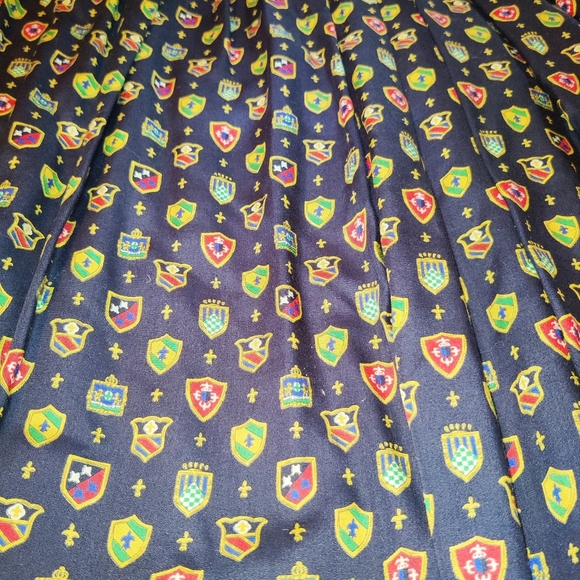 Vintage Chaus Rayon Pleated Novelty Midi Skirt - Picture 5 of 10